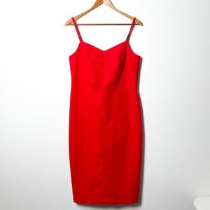 NWT Banana Republic Midi Dress Red Strappy Size 10